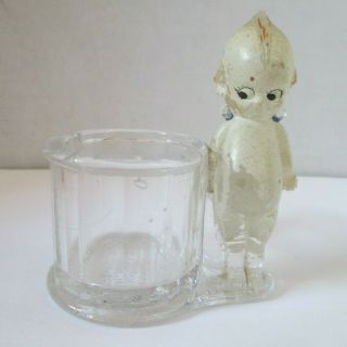 Vintage Kewpie Doll Figural Glass Candy Container