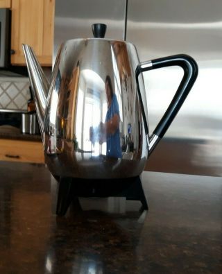 Vintage West Bend 10 Cup Coffee Pot Electric Percolator Great