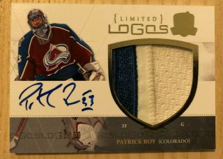 10 - 11 The Cup Patrick Roy Limited Logo Patch Auto /50