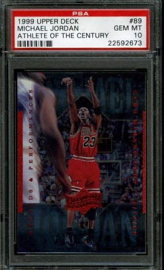 1999 Upper Deck Michael Jordan Athlete Of The Century 89 Psa 10 Pop 5