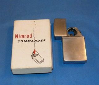 Vintage Nimrod Commander Pipe Cigarette Lighter W/Box 2