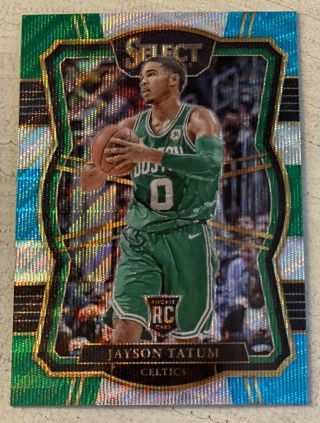 2017 - 18 Panini Select Jayson Tatum Rookie Tri - Color Ssp Premier Level Rc Celtics