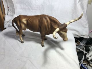 Vintage Breyer Stamped Molding Co Texas Longhorn Bull Large Long Horn
