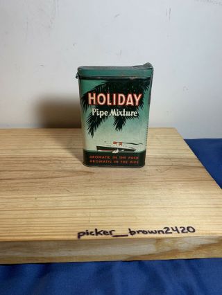 Vintage Full Holiday Pipe Mixture Tobacco Tin