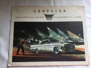 Rare Vintage 1956 Chrysler 300b Brochure,  11x14