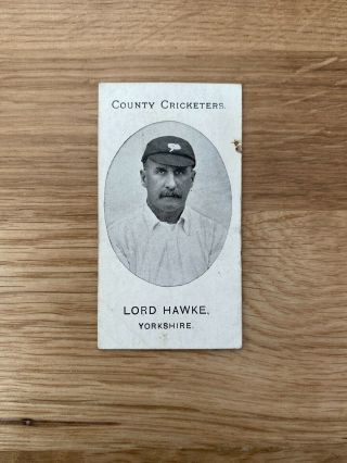 Very Rare Taddy County Cricketers Cigarette Card 1907 Lord Hawke