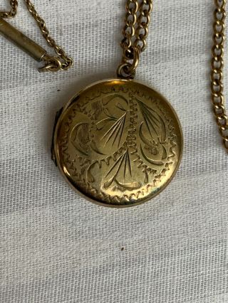 Vintage Rolled Gold Photo Pendant Lockets With Chain X2 Find 2
