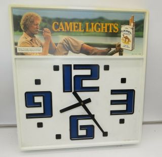 Vintage Camel Lights Cigarette Bar Clock - Advertising