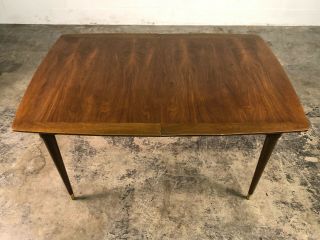 Mid - Century Modern Walnut Dining Table With 3 - Extensions & Table Pads - Seats 10