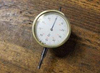 Vintage Machinist Tools Dial Indicator Gauge Swiss Measure Precision Gage ☆