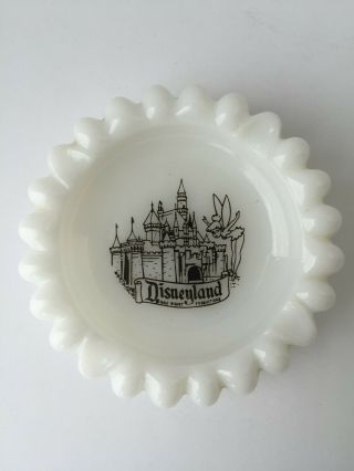 Vintage Disneyland Walt Disney Productions Tinkerbell Glass Ashtray California