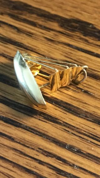 Vintage 14k 585 Yellow Gold Charm Chinese Junk Boat.  B1 2