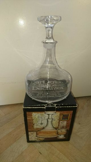 Vintage Dartington 24 Lead Crystal Ships Decanter By Frank Thrower Boxed