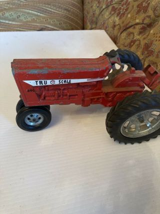 Vintage Tru Scale Die - Cast 891 Tractor Red 9 " Farm Vehicle