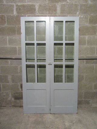 Antique Oak Pantry Doors With Beveled Glass 23 X 79 Each Salvage