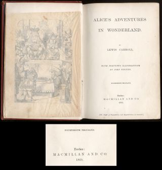 RARE 1869 Lewis Carroll ALICE ' S ADVENTURES in WONDERLAND John Tenniel ANTIQUE 2