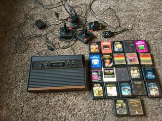 Vintage Atari Video Computer System With Games & Controllers