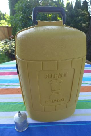 Vintage Yellow Coleman Carrying Case Clamshell For 220 228 Lantern Dated 1/77