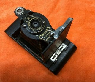 Vintage Eastman Kodak No 2 Folding Cartridge Hawk - Eye Model C Black Camera