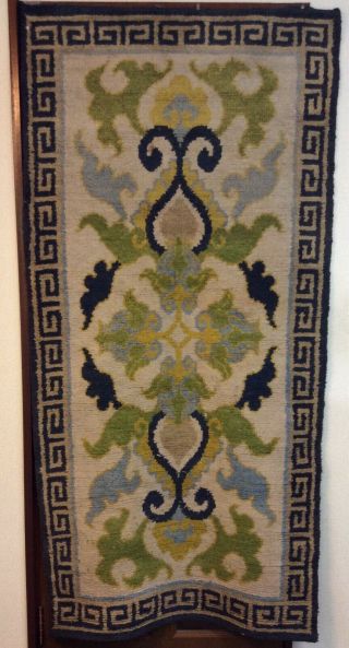 Rare Nabeshima Dantsu Japanese Carpet,  1900 - 1920 W48