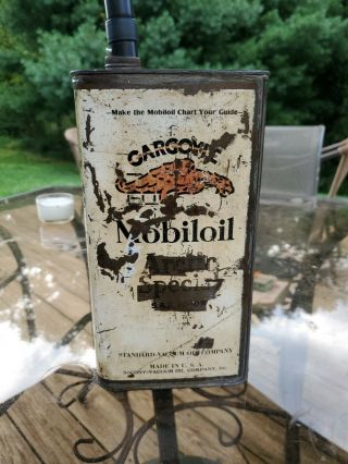 Vintage 1 Gallon Japanese Gargoyle Mobiloil Arctic Special Motor Oil Can