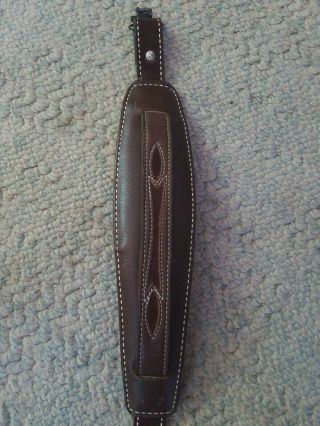 Vintage Torel Padded Hand Tooled Leather Rifle Sling 4781 With Swivels