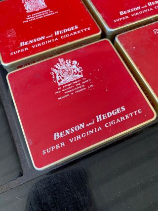 SET OF 4 X BENSON & HEDGES CIGARETTES Tobacco Vintage Australian Tins 3