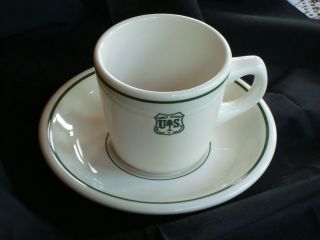 Vintage U.  S.  Forest Service Coffee Cup Saucer Restaurant Grade