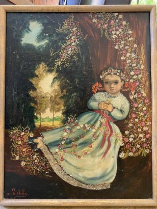 Agapito Labios Collectible Artist Painting Rare Forest Vintage