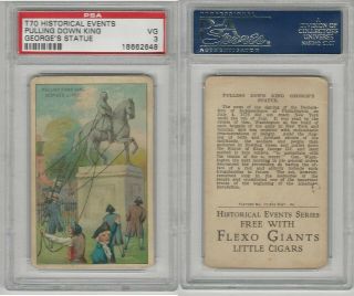 T70 Atc,  Historical Events,  1910,  Pull Down King George Statue,  Psa 3 Vg