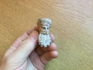 Victorian Figural Jacob Bearded Man Clay Tobacco Pipe Bowl C1890’s