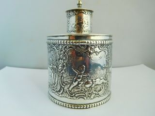 Victorian Solid Silver Tea Caddy - London 1891 - Hannau Import
