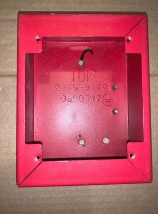 Vintage Simplex 2975 - 9178 Red Pull Station Back Box