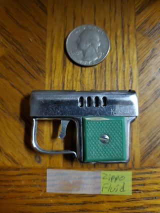 Wick Vintage Marbo - Lite Gun Cigarette Lighter With Green Grips