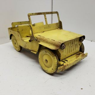 Vintage Marx Lumar Willys Jeep Pressed Steel For Restoration Or Custom