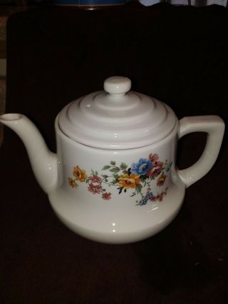 ✳️ Vtg Drip O Lator Coffee Pot Maker Ceramic Floral Pink Flowers Pastel Tea Pot