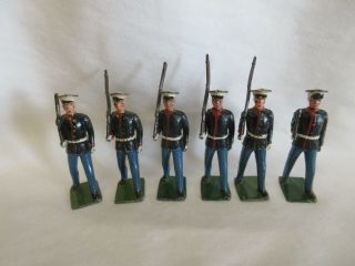 6 Vintage Britains Lead Us Marine Corps Honor Guards / Soldiers Made In England