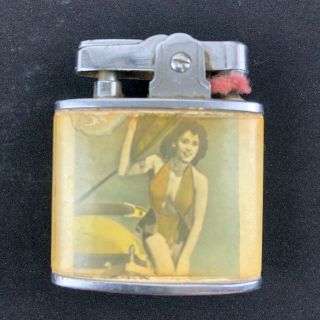 Vintage Continental Bettie Page Pin Up Lighter 2