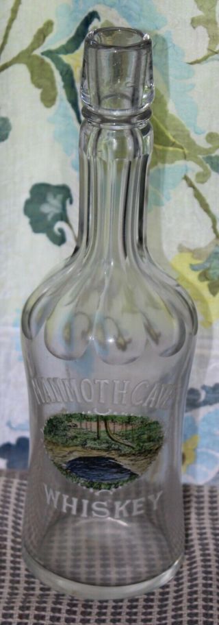 RARE ANTIQUE Whiskey Bottle MAMMOTH CAVE Louisville KY PRE PROHIBITION Empty 2