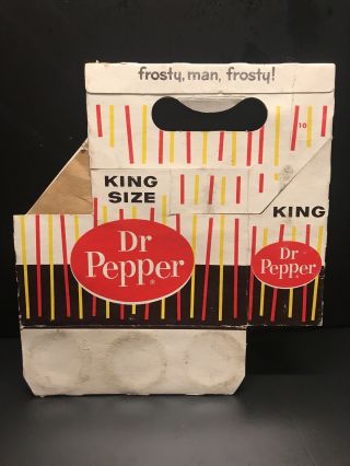 Vintage Dr Pepper Bottle Carton Carrier King Size