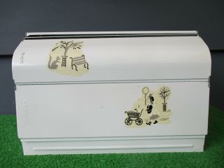 Vintage Kitchen Paper Holder / Foil / Wax / Paper - Creamy White