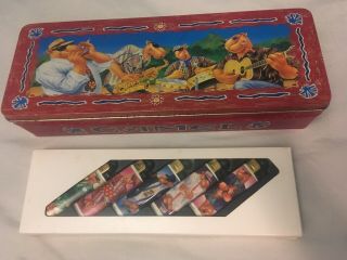 Vintage Camel Joe The Hard Pack Set Of Five Rare Cricket Lighters With Tin