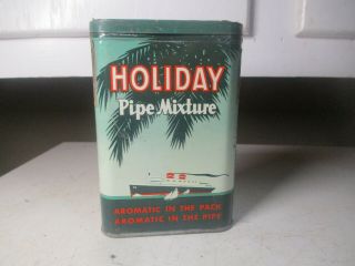 Vintage Holiday Pocket Tobacco Tin Advertising Great Graphics