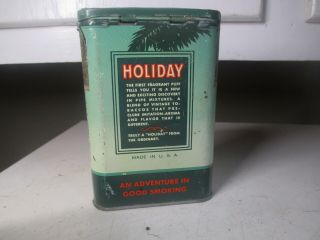 Vintage HOLIDAY POCKET Tobacco Tin Advertising GREAT GRAPHICS 2