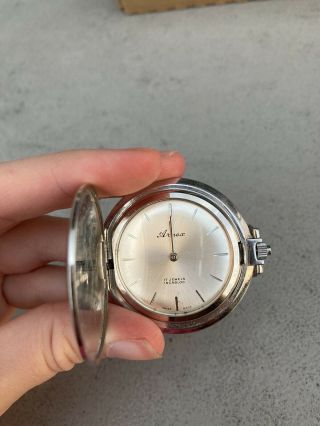 Vintage Arnex 17 Jewels Incabloc Mechanical Wind Up Pocket Watch Swiss Made