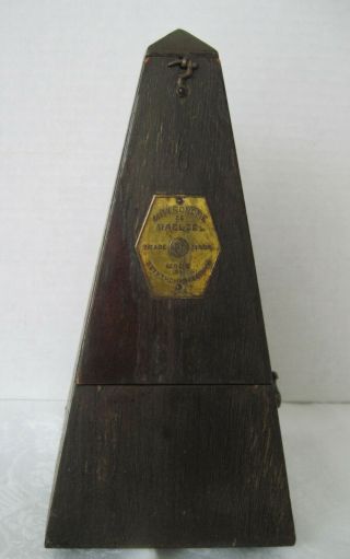 Vintage Antique Wood Metronome De Maelzel Seth Thomas Clocks Model 309 Usa