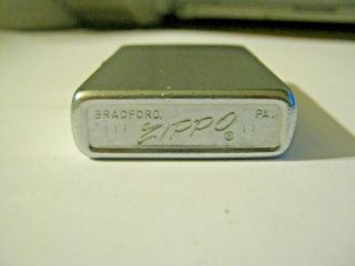 Vintage 1977 Zippo Lighter Plain Brushed Chrome Finish Sparks