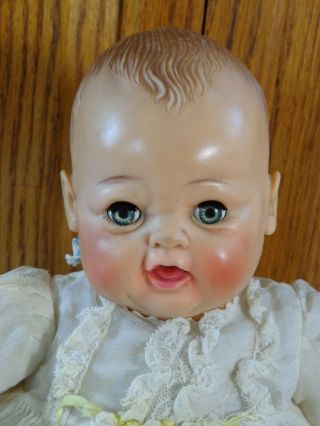 Vintage Madame Alexander Baby Doll In Tagged Christening Gown
