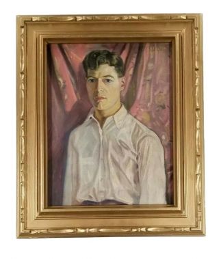 Cornelius Van Fulpen Antique Early Self Portrait American Artist 1930 