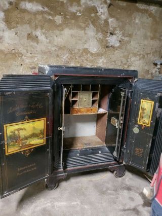 Large Antique 1883 Mosler Floor Safe With Combination Lock -